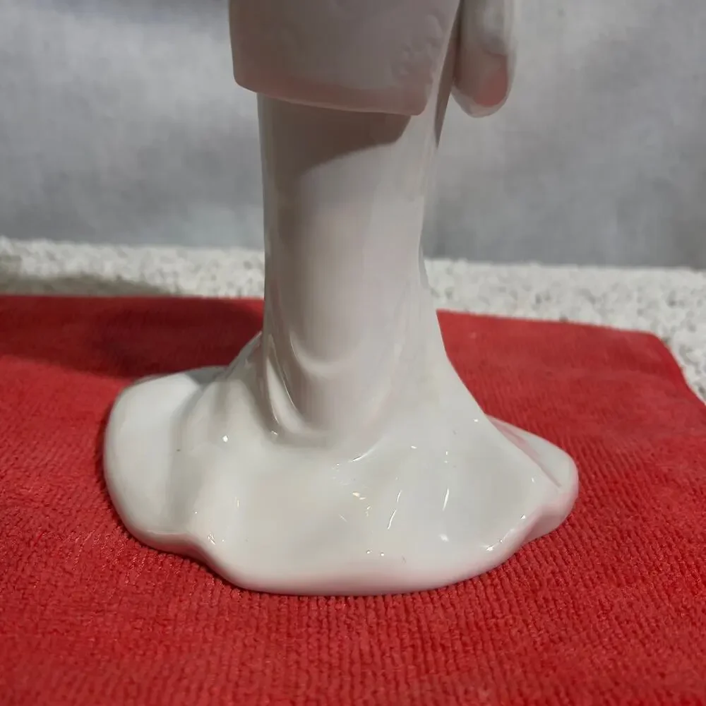 Toyo Japan Japanese Lady Ceramic Geisha Girl Figurine White Vintage Kimono Dance